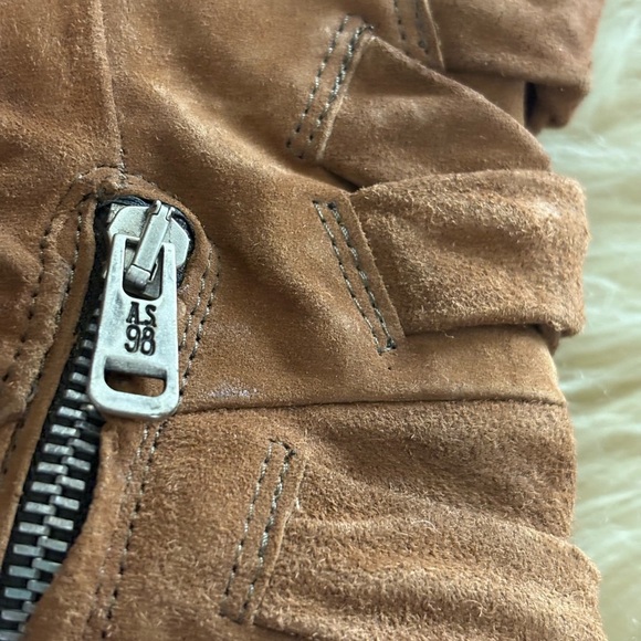 NWOT A.S. 98 Brown Suede Braided Knee High Boots - Picture 9 of 11